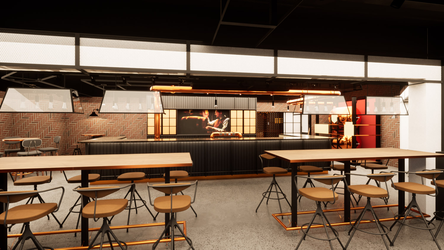 AB INBEV Prospect Inn Bar Render