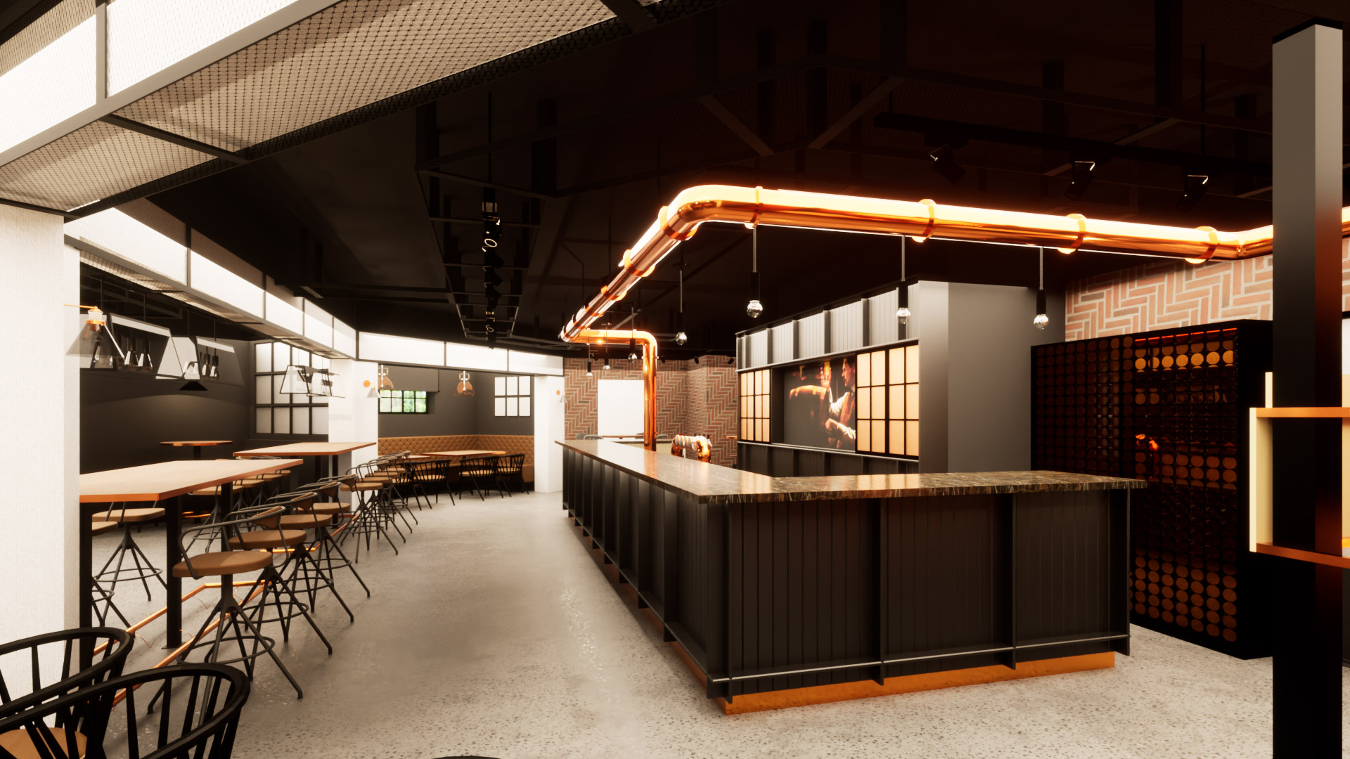 AB INBEV Prospect Inn Bar Render